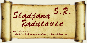 Slađana Radulović vizit kartica